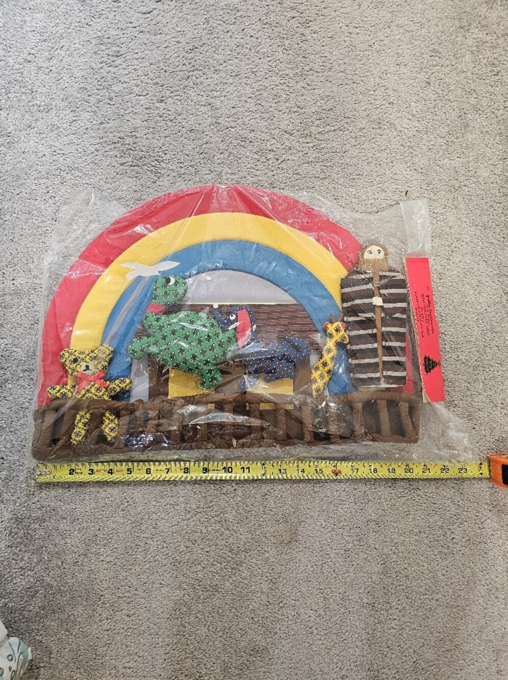 Noahs Ark. Wall Hanging. Colorful Rainbow Plush Playset - Multicolor Kids Toy